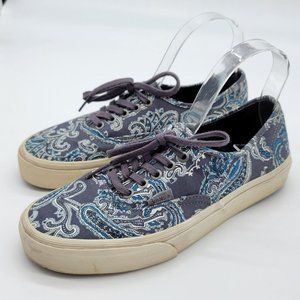 Vans Sneakers Womens 9.5 Mens 8 Blue Paisley